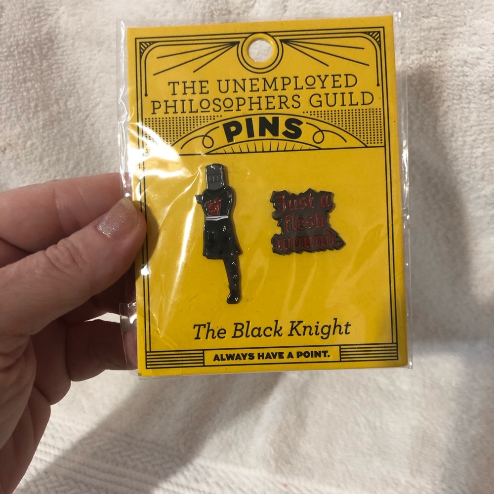 Monty Python the Unemployed Philosophers Guild the Black Knight 2 piece pin set